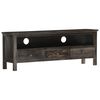 vidaXL TV-Schrank Schwarz 120&times;30&times;45 cm Mangoholz Massiv