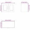 vidaXL K&uuml;chenschrank mit Regal 2 pcs Hochglanz Wei&szlig; 60 x 31 x 40 cm