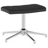 vidaXL Relaxsessel mit Hocker Schwarz Samt und PVC
