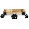 vidaXL Couchtisch mit Rollen Raues Mangoholz