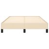 vidaXL Bettgestell ohne Matratze Creme 120x190 cm Stoff