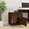 vidaXL Mobiler Aktenschrank mit Rollen Braun Eichen-Optik 45x38x54 cm