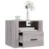 vidaXL Wand-Nachttisch Grau Sonoma 50x36x40 cm