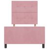 vidaXL Boxspringbett mit Kopfteil Rosa 90 x 200 cm Samt
