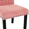vidaXL Esszimmerst&uuml;hle 6 Stk. Rosa Samt