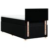 vidaXL Boxspringbett mit Matratze Schwarz 90x200 cm Stoff