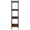 vidaXL B&uuml;cherregal 4 B&ouml;den Braun Eiche-Optik 60x30x120cm Holzwerkstoff