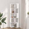vidaXL Eck-B&uuml;cherregal 5 B&ouml;den Wei&szlig; 50x50x179 cm Holzwerkstoff
