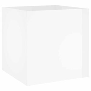 vidaXL Pflanzgef&auml;&szlig; Hochglanz-Wei&szlig; 40x40x40 cm Holzwerkstoff