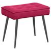 vidaXL Relaxsessel mit Hocker Weinrot Samt