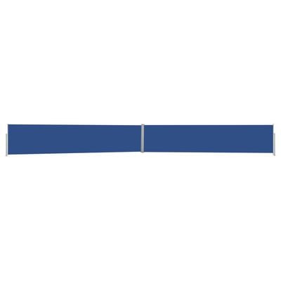 vidaXL Ausziehbare Seitenmarkise 140x1200 cm Blau