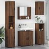 vidaXL Badezimmerm&ouml;bel-Set Wandmontiert 5 pcs Braun Eichen-Optik