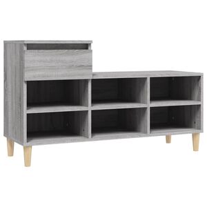 vidaXL Schuhregal Grau Sonoma 102x36x60 cm Holzwerkstoff
