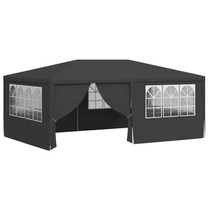 vidaXL Profi-Partyzelt mit Seitenw&auml;nden 4&times;6 m Anthrazit 90 g/m&sup2;