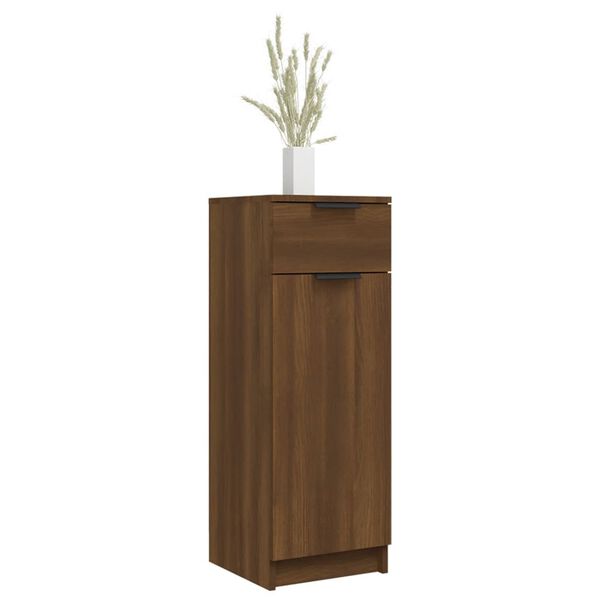 vidaXL Badschrank Braun Eichen-Optik 32x34x90 cm Holzwerkstoff