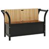 vidaXL Sitzbank mit Stauraum 126 cm Schwarz Massivholz Tanne