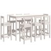 vidaXL 9-tlg. Bar-Set Wei&szlig; Massivholz Kiefer