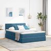 vidaXL Aufbewahrungsbett mit Matratze Dunkelblau 140 x 200 cm Samt