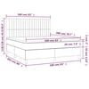 vidaXL Boxspringbett mit Matratze Schwarz 160x200 cm Stoff