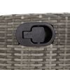 vidaXL 7-tlg. Garten-Essgruppe mit Kissen Grau Poly Rattan