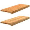 vidaXL Fensterb&auml;nke 2 Stk. Hellbraun 70x30x2 cm Massivholz Eiche