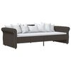 vidaXL Tagesbett USB Dunkelbraun Stoff 90x200 cm