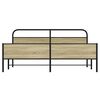 vidaXL Metallbett ohne Matratze Sonoma-Eiche 193x203 cm