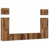 vidaXL 6-tlg. TV-Schrank-Set Wandmontage Altholz-Optik Holzwerkstoff