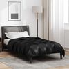 vidaXL Winterbettdecke Schwarz 220 x 135 cm Satin und Mikrofaser
