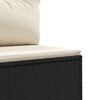 vidaXL 10-tlg. Garten-Sofagarnitur mit Kissen Schwarz Poly Rattan