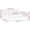 vidaXL Boxspringbett mit Matratze & LED Dunkelbraun 200x200 cm Stoff