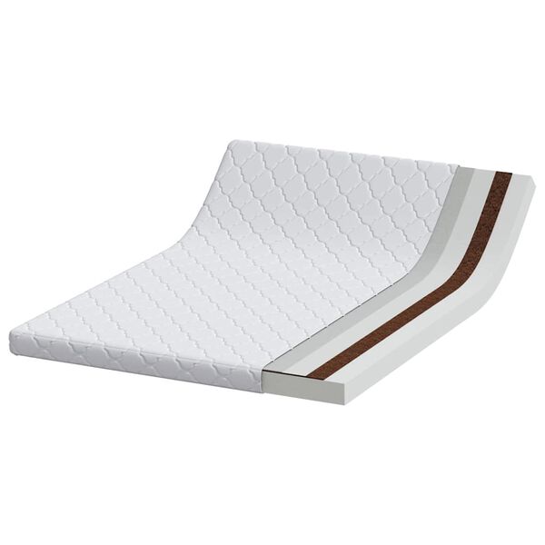 vidaXL Matratze Wei&szlig; 140 x 200 cm Jacquard-Stoff