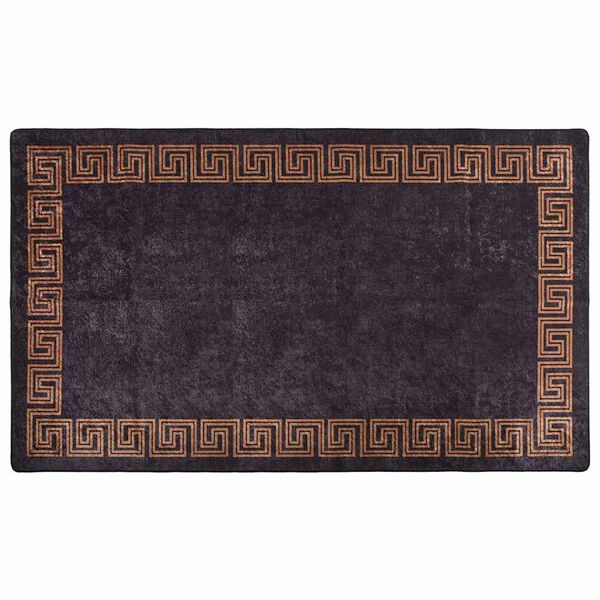 vidaXL Teppich Waschbar Schwarz und Golden 190x300 cm