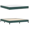 vidaXL Boxspringbett mit Matratze Dunkelgr&uuml;n 180 x 220 cm Stoff