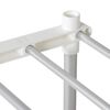 vidaXL Rohregal mit Speicher Wei&szlig; 129 x 27 x 132 cm Aluminium