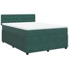 vidaXL Boxspringbett mit Matratze Dunkelgr&uuml;n 140x200 cm Samt