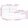 vidaXL Boxspringbett mit Matratze Schwarz 200 x 200 cm Stoff