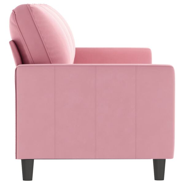 vidaXL 3-Sitzer-Sofa Rosa 180 cm Samt