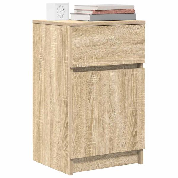 vidaXL Nachttische 2 Stk. Sonoma-Eiche 39x35x65 cm Holzwerkstoff