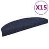 vidaXL Stufenmatten Selbstklebend 15 Stk. 65x21x4 cm Blau Halbrund Gro&szlig;