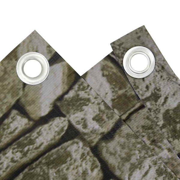 vidaXL Balkon-Sichtschutz Steinoptik 600x75 cm PVC