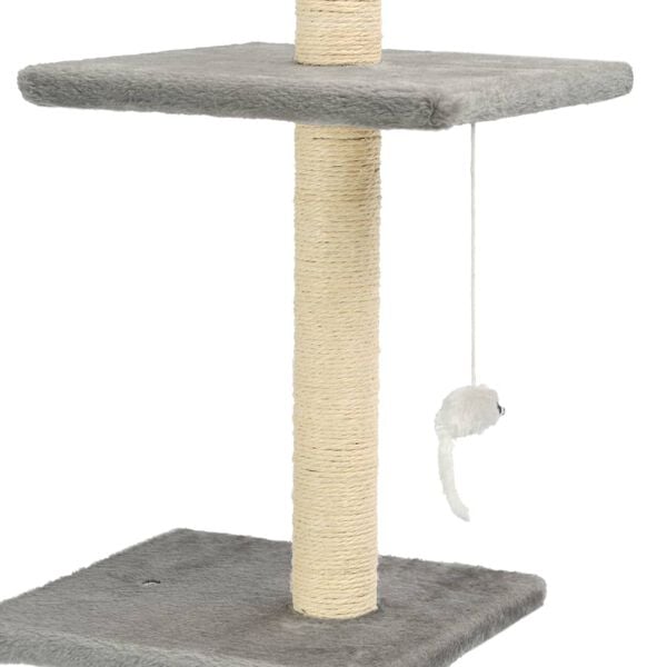 vidaXL Katzenbaum mit Sisal-Kratzs&auml;ulen 260 cm Grau
