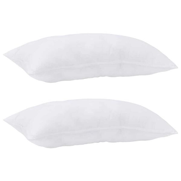 vidaXL Kopfkissen mit Kissen Wei&szlig; Baumwolle und Polyester