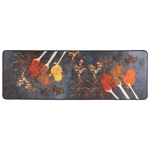 vidaXL K&uuml;chenteppich Mehrfarbig 60x180 cm Waschbar Rutschfest