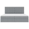vidaXL Aufbewahrungsbett mit Matratze Hellgrau 200 x 200 cm Polyester