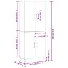 vidaXL Highboard R&auml;uchereiche 69,5x34x180 cm Holzwerkstoff