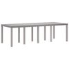 vidaXL Garten Essgruppe 9 pcs Wei&szlig; Polt Rattan