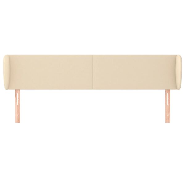 vidaXL Kopfteil mit Ohren Creme 163x23x78/88 cm Stoff