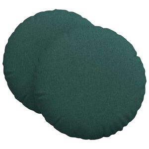 vidaXL Sitzkissen 2 pcs Dunkelgr&uuml;n &Oslash;80 x 29 cm Stoff
