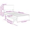 vidaXL Aufbewahrungsbett Beton Grau 90 x 200 cm Holzwerkstoff